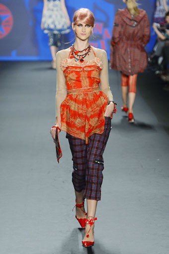 Anna Sui, Spring/Summer 2013. New York Fashion Week SS 2013. [Photo by Frazer Harrison/Getty Images for Mercedes-Benz Fashion Week]