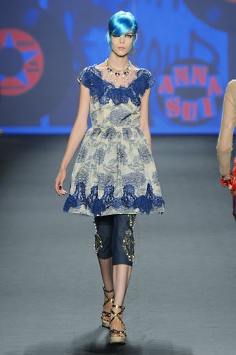 Anna Sui, Spring/Summer 2013. New York Fashion Week SS 2013. [Photo by Frazer Harrison/Getty Images for Mercedes-Benz Fashion Week]