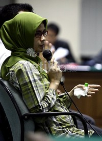 Sefa Yolanda memberikan kesaksian. (Ramses/detikcom).