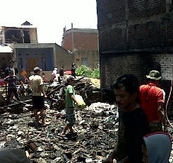 Bangunan Bedah Rumah Pemkot Ludes Terbakar