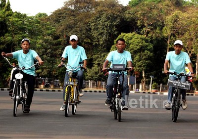 Sepeda Listrik Karya Siswa SMK Dipamerkan