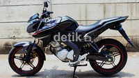 Tampilan indikator New V-ixion kini lebih sporty. Saat memutar kunci kontak, akan muncul tulisan Hi Bro. Aditya Maulana/detikOto.