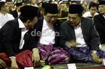 Salat Idul Adha, Jokowi Diapit SBY dan JK