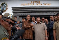 Gubernur Jawa Barat Ahmad Heryawan menerima kunjungan Gubernur DKI Jakarta Jokowi di Gedung Sate. (dok Pemprov Jabar)