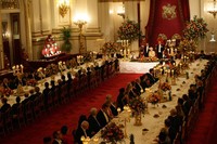 Suasana sambutan untuk SBY.