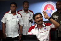 Andi Alifian Mallarangeng, memberikan keterangan soal dugaan keterlibatan dirinya dalam penyimpangan proyek Kemenpora di Hambalang.