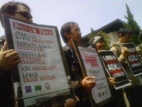 AJI Bandung Kembali Gelar Aksi Protes Kekerasan Pada Wartawan
