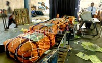 Pemeriksaan x-ray untuk mengetahui apakah ada barang terlarang masuk pesawat di dalam tas koper.