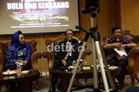 Anggota Kelompok DPD di MPR, AM Fatwa dan Sejarawan UI, Anhar Gonggong serta Wakil Ketua MPR RI Melani Leimena Suharli, menjadi narasumber. Ramses/detikcom.