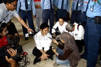 Ismed Hasan Putro menjawab sejumlah pertanyaan wartawan seusai bertemu BK DPR. Ramses/detikcom.