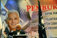 Hatta Rajasa memberikan sambutan. (Adiansyah).