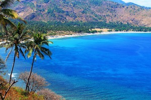 Cantiknya Pemandangan Pantai Dari Bukit Nipah di Lombok