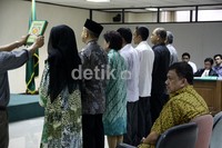 Para saksi disumpah. Ramses/detikcom.