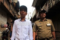 Kunjungan ini dilakukan usai melakukan apel penanggulangan banjir di Taman Silang Monas.