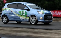 Test drive Astra Daihatsu Ayla diselenggarakan di Bridgestone Proving Ground, Sirkuit di Karawang Jawa Barat.