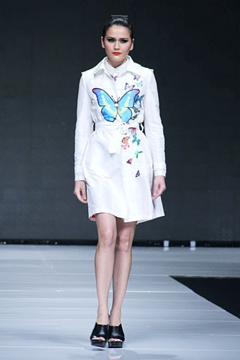 Lie Sang Bong Indonesia Today, The World Tomorrow. Jakarta Fashion Week 2013 at Plaza Senayan. Jakarta. [Foto: Mohammad Abduh/Wolipop]