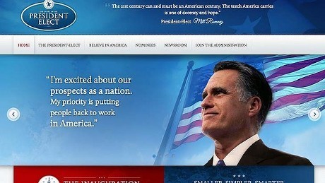 Upss! Situs Romney Presiden Terpilih AS Bocor ke Publik