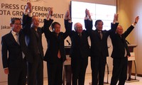 Ke-6 CEO grup Toyota dalam jumpa pers di Mandarin Oriental, Jakarta. dok toyota