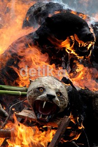 Seekor beruang madu dan harimau berakhir di pembakaran. Hewan ini merupakan barang bukti hasil kejahatan yang tidak bisa diselamatkan. Kondisinya sudah rusak.
