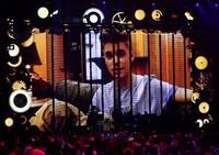 Meskipun tak dapat hadir dalam acara MTV EMA 2012, Justin Bieber dinobatkan sebagai Best Male, Best Pop, dan Best World Stage. AFP Photo/Daniel Roland.