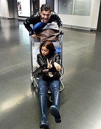 Diego dan Nikita siap pergi liburan bareng. Atau baru pulang liburan? (Instagram).