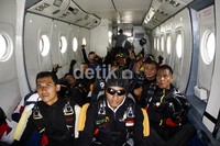 Para penerjun siap untuk melakukan penerjunan. Ramses/detikcom.