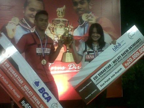 Jadi Juara Dunia Junior, Edi/Melati Dapat Rp 90 Juta
