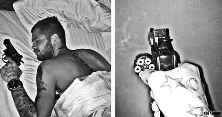 Beredar Foto Diego Michiels Todongkan Pistol