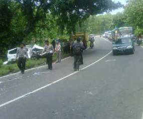 Kecelakaan Karambol di Letter S Ngawi, 3 Orang Luka