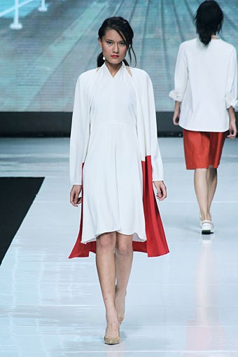 Auguste Soesastro, Kromo Spring/Summer 2013. Jakarta Fashion Week 2013, at Plaza Senayan, Jakarta. (Photo by Mohammad Abduh/Wolipop)