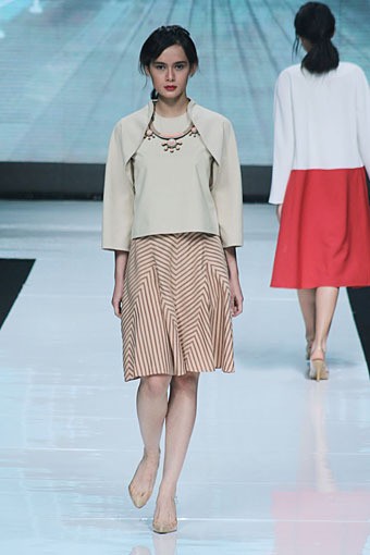 Auguste Soesastro, Kromo Spring/Summer 2013. Jakarta Fashion Week 2013, at Plaza Senayan, Jakarta. (Photo by Mohammad Abduh/Wolipop)