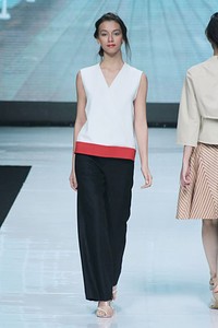 Auguste Soesastro, Kromo Spring/Summer 2013. Jakarta Fashion Week 2013, at Plaza Senayan, Jakarta. (Photo by Mohammad Abduh/Wolipop)