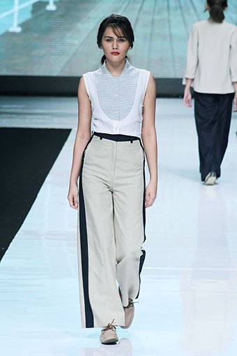 Auguste Soesastro, Kromo Spring/Summer 2013. Jakarta Fashion Week 2013, at Plaza Senayan, Jakarta. (Photo by Mohammad Abduh/Wolipop)