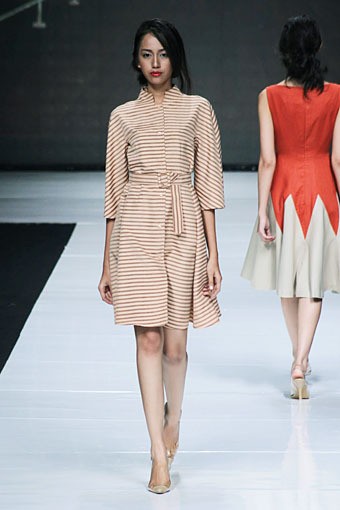 Auguste Soesastro, Kromo Spring/Summer 2013. Jakarta Fashion Week 2013, at Plaza Senayan, Jakarta. (Photo by Mohammad Abduh/Wolipop)