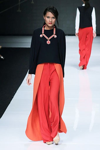 Auguste Soesastro, Kromo Spring/Summer 2013. Jakarta Fashion Week 2013, at Plaza Senayan, Jakarta. (Photo by Mohammad Abduh/Wolipop)