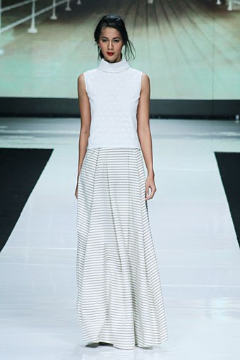 Auguste Soesastro, Kromo Spring/Summer 2013. Jakarta Fashion Week 2013, at Plaza Senayan, Jakarta. (Photo by Mohammad Abduh/Wolipop)