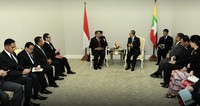 SBY juga melakukan pertemuan bilateral dengan Perdana Menteri Myanmar Thein Sein, Selasa (20/11) siang. Cahyo/Setpres.