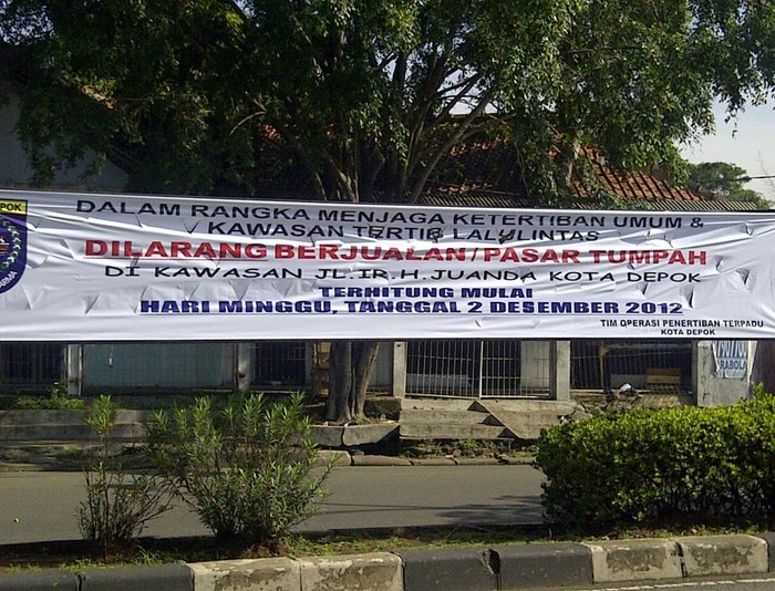 Pemkot Depok Larang Pasar Tumpah