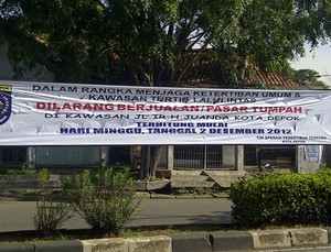 Pemkot Depok Larang Pasar Tumpah