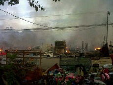 Kutai Barat Masih Mencekam, Pasar Tradisional Ludes Dilalap Api