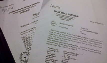 Awas Pemalsuan! Dibui 12 Tahun Tapi Beredar Salinan Vonis 2 Tahun