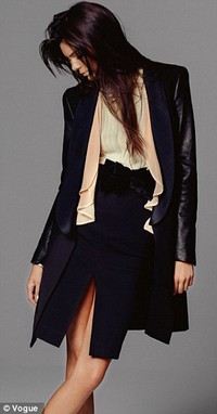 Kendalls legs, Im jealous, tulis Kim dalam Twitternya melihat pose sang adik. (Vogue).