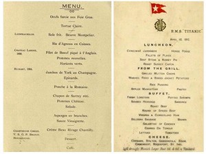 Dua Menu Langka Titanic Pecahkan Rekor Dunia
