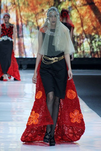 Kanaya Tabitha Kanada. Jakarta Fashion Week 2013 at Plaza Senayan. Jakarta. [Foto: Mohammad Abduh/Wolipop]