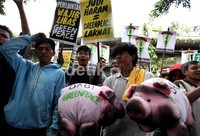 Massa Hizbullah mendesak pemerintah secepatnya membekukan dan membubarkan Greenpeace.