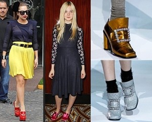 Lady Gaga & Elle Fanning Coba Populerkan Sepatu Pilgrim