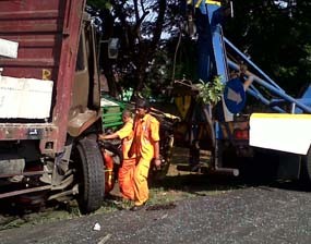 Waspada, Dua Kecelakaan Terjadi di Km 22.500 Sidoarjo-Waru 