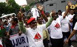 Pendukung John Kei Demo PN Jakpus