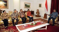 Selama lima tahun menjadi hakim MK, Mahfud mengaku sangat bangga dan puas. setpres/Rusman Jhoni