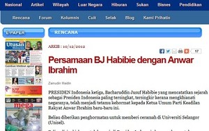 Tulisan Lengkap di Utusan Malaysia yang Menyebut Habibie The Dog of Imperialism